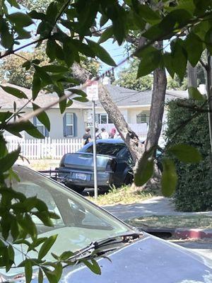 Kids ditching and doing donuts in the neighborhood, very dangerous can hit someone or a parked car.