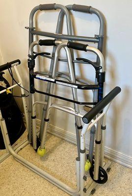 Borrow assistive equipment such as walkers, shower chairs, canes, wheelchairs, and knee scooters. Call to see what we currently have.