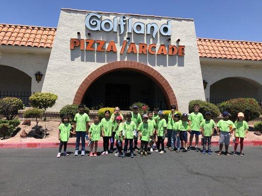 Field trip day with 2 hours of laser tag, mini-golf and arcade games!