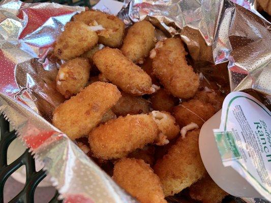 Fried cheese curds w/ a side of ranch.