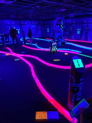 Cool space-themed Mini golf! Only $11 a game (per person)