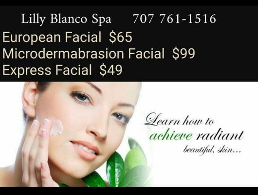 You choose the facial, I'll make sure you leave feeling Great!