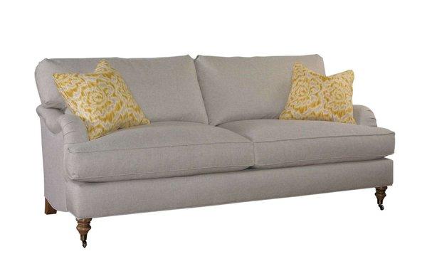 The Brooke Sofa from Robin Bruce is available in 2 sizes or as a sectional.  Shown in our showroom in a neutral fabric with o...