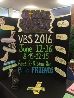 VBS starts tonight. Don't worry you can still join in tomorrow!!