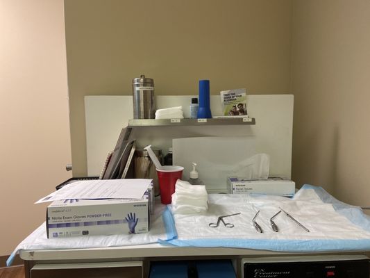 Exam table