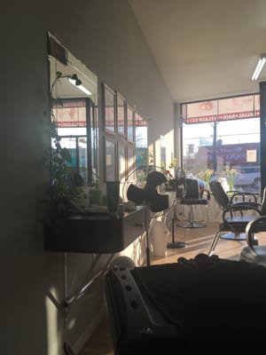 Love how welcomed you feel here!  They offer eyebrow threading, tinting, waxing! And two lovely women who do hair styling!