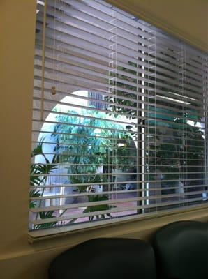 View of courtyard from waiting room