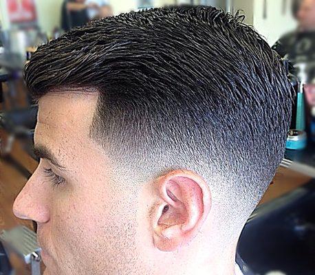 Low-skin fade with comb-over