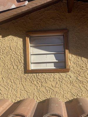 attic in garage gable