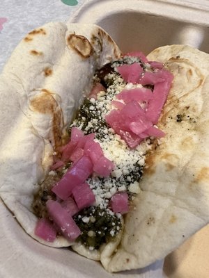 Pork verde taco