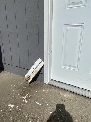 Door frame repair.