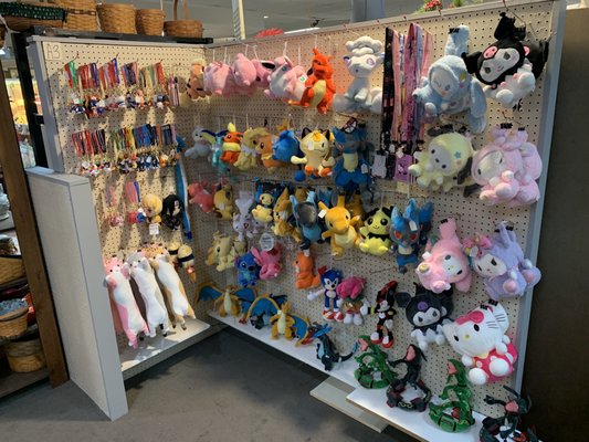 Awesome new plushies, lanyard ID holders, and novelty key chains.