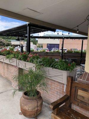 Large outdoor dining area