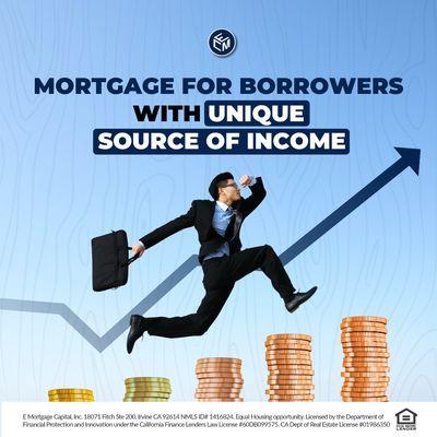 Mortgages for borrowers with unique sources of income