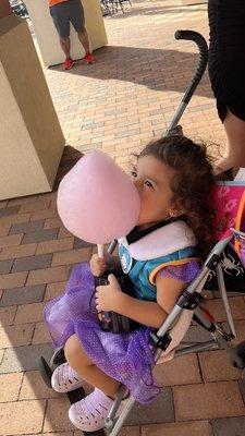 Cotton candy given by one of the restaurants