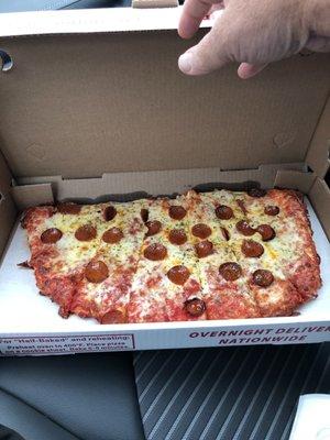 Half pepperoni