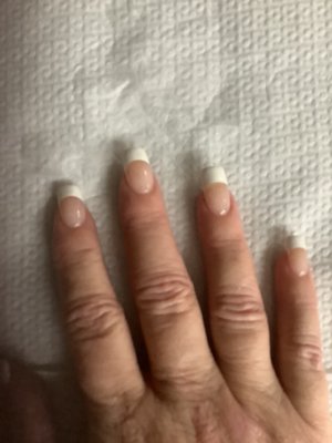 My French Manicure - beautifully done.