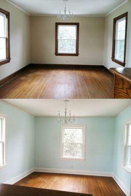 Before and after remodel