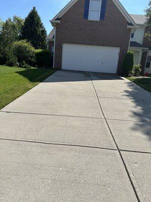 Cleaned driveway