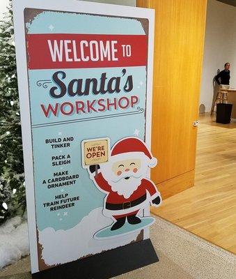 Santa's workshop where kids can be creative