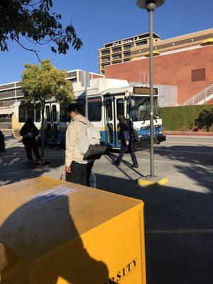 ACT Bus (Blue Line stop) at CSULA Transit Center!