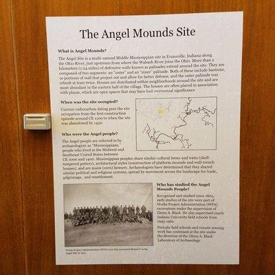 the museum has lots of info about the Angel Mounds near Evansville