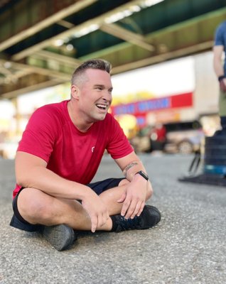 When the weather is good we get outside and enjoy the sunshine while we sweat.