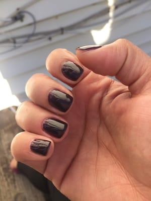 Gel mani.. Color: Wicked by Essie