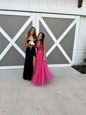 Both tanned with our signature Malibu Barbie tan for prom!