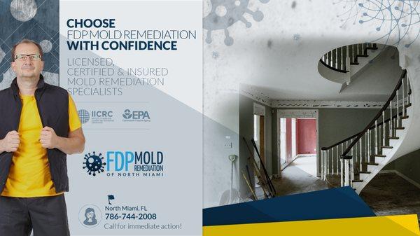 FDP Mold Remediation of North Miami - certified specialists