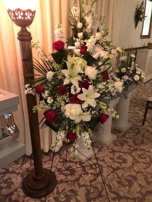 The standing bouquet was amazing!  Prices were incredibly reasonable and the quality of flowers were extraordinary.