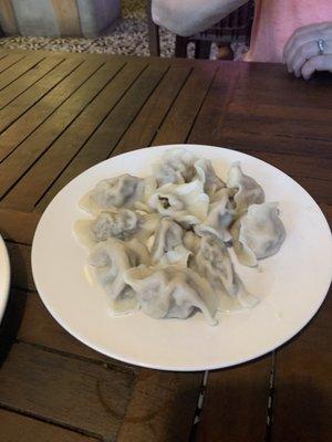 Boiled pork and chive dumplings