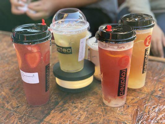 A ton of drinks with Royal Fresh Lychee Tea