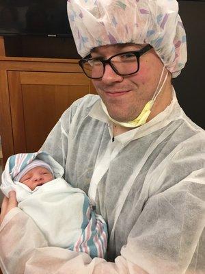 Lilah was happy and healthy after her arrival via C-section.