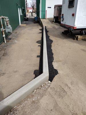 Paden City Fire Department curb replacement