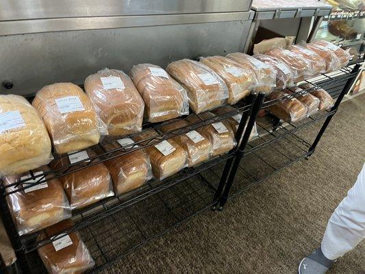 Fresh baked bread for sandwiches, also served at the deli counter