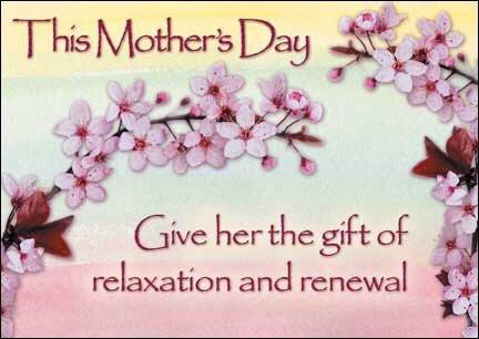 Purchase a gift certificate between now and Mother's Day and be entered to win another 1 hour massage plus goodies!