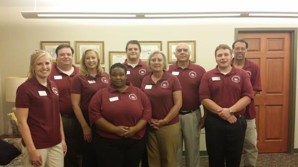 Staff looking good with their company polo shirts!