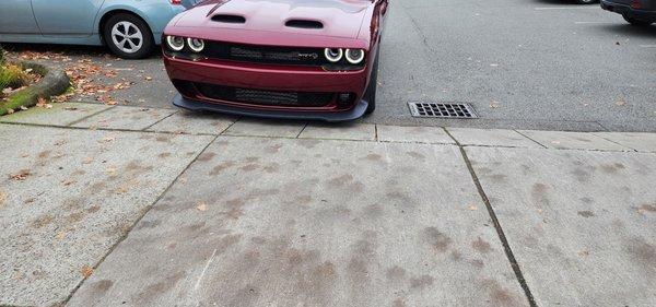 "The speed bump meets height requirements" not when the driveway in front of it is a trench!