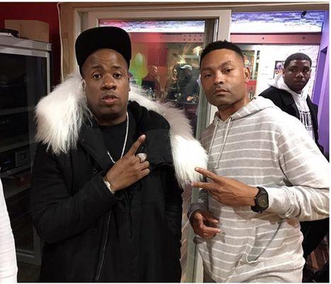 Yo Gotti poses for a picture with Juice after a session at our sister studio