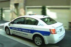 Mobile vehicle patrol in Los Angeles. A cost-effective solution where standing guards are not practical or necessary.