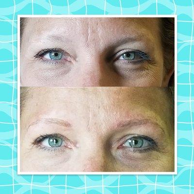 Microblading before and after at The Retreat!