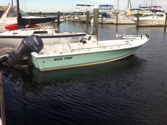 Your ride for the day, accommodates up to 4 adults for fishing, 6 adults for cruising.