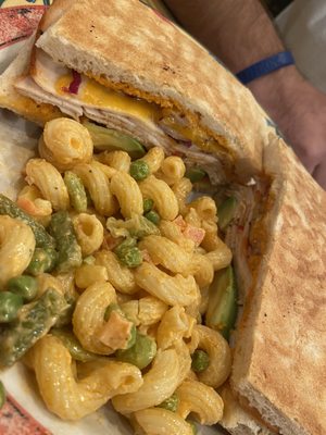 Santa Fe Panini with Pasta Salad