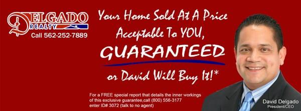 Your Home Sold Guaranteed or David Will Buy It