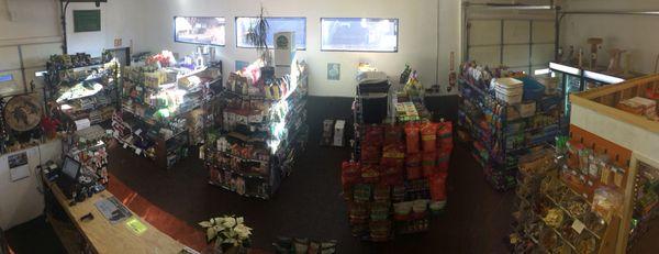 Birdseye view of the interior of our store