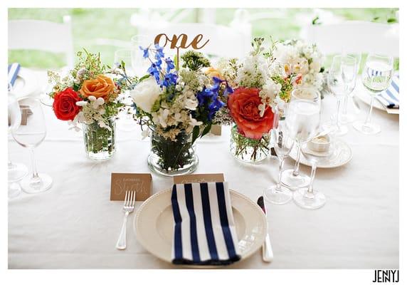 The beautiful linens & plates that Sue sourced high and low for me