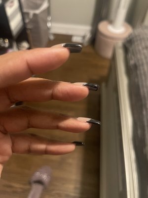 Thick nails, barely filed down