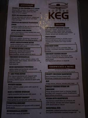 Regular Menu