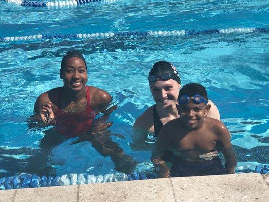 Swimming with Olympians